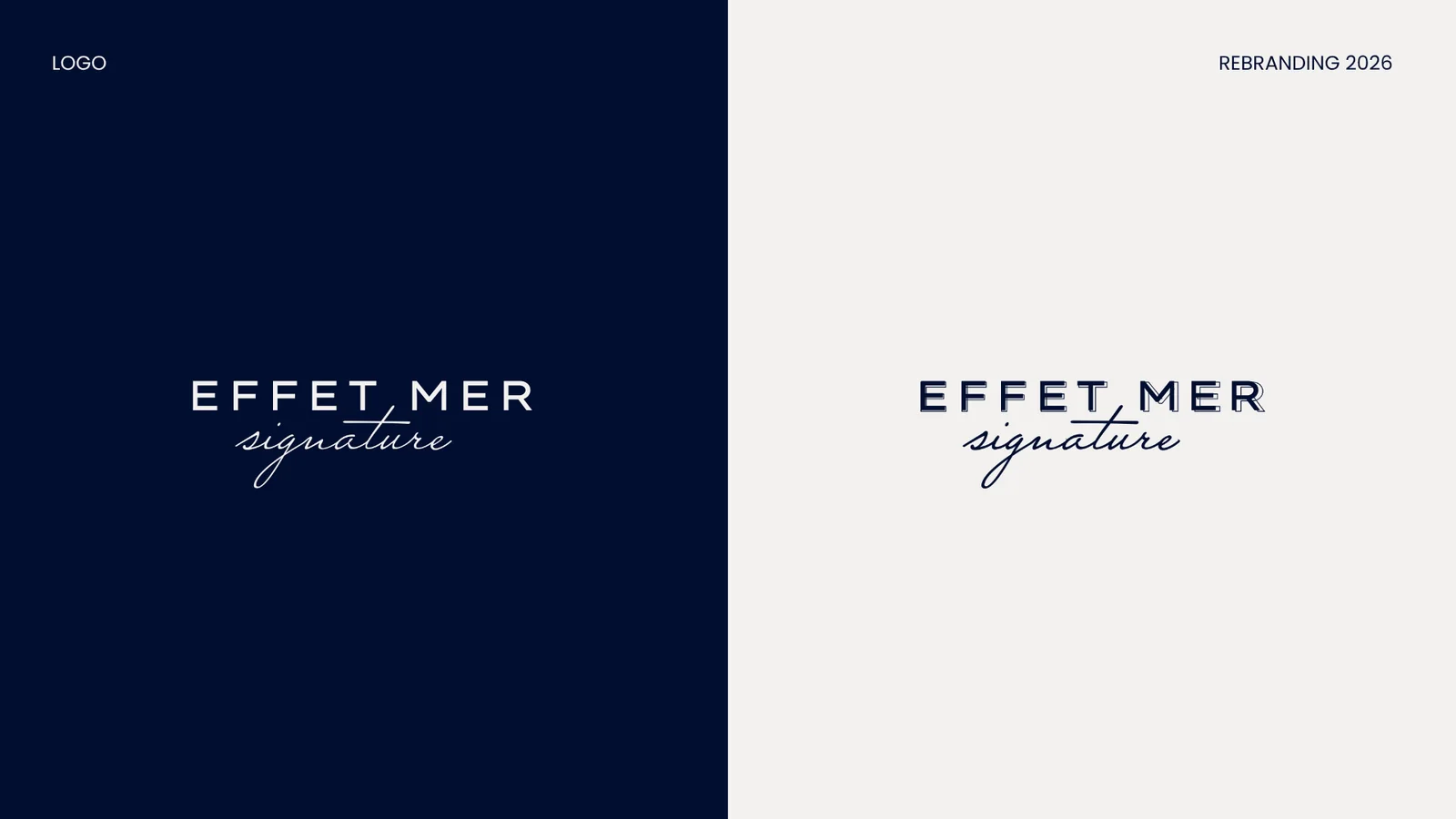 Effet Mer Signature — La planche logo de la charte