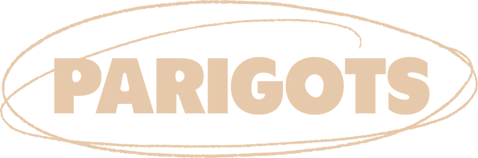 Les Parigots — beige logo entouré