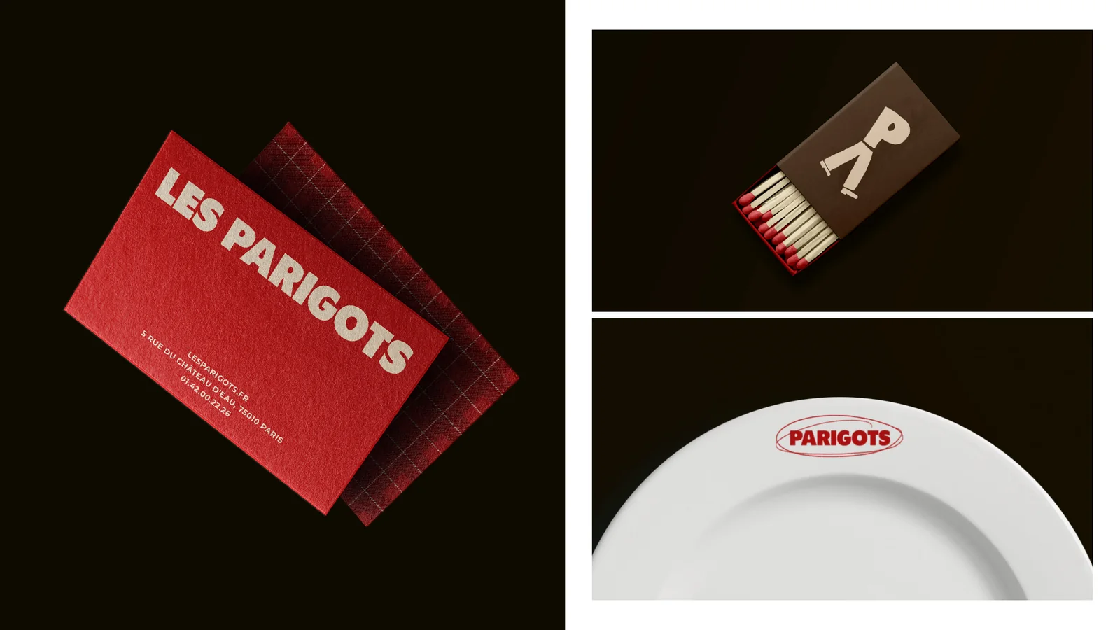 Les Parigots — Cartes de visite et allumettes