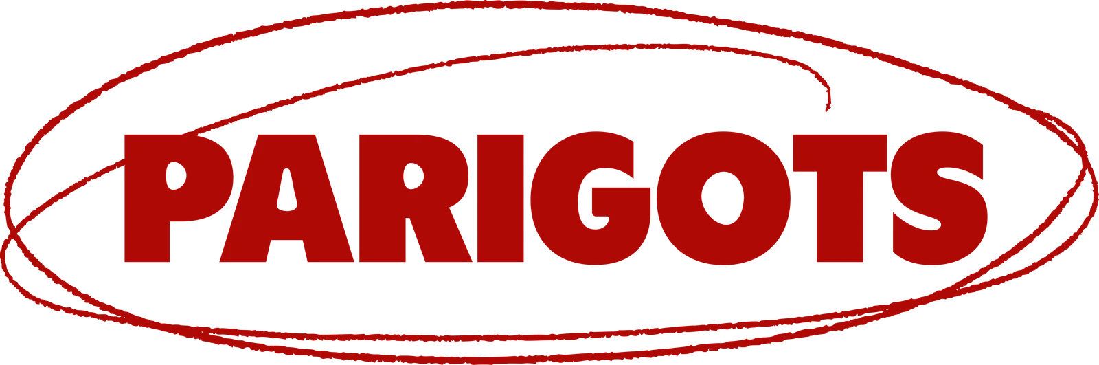 Les Parigots — rouge logo entouré