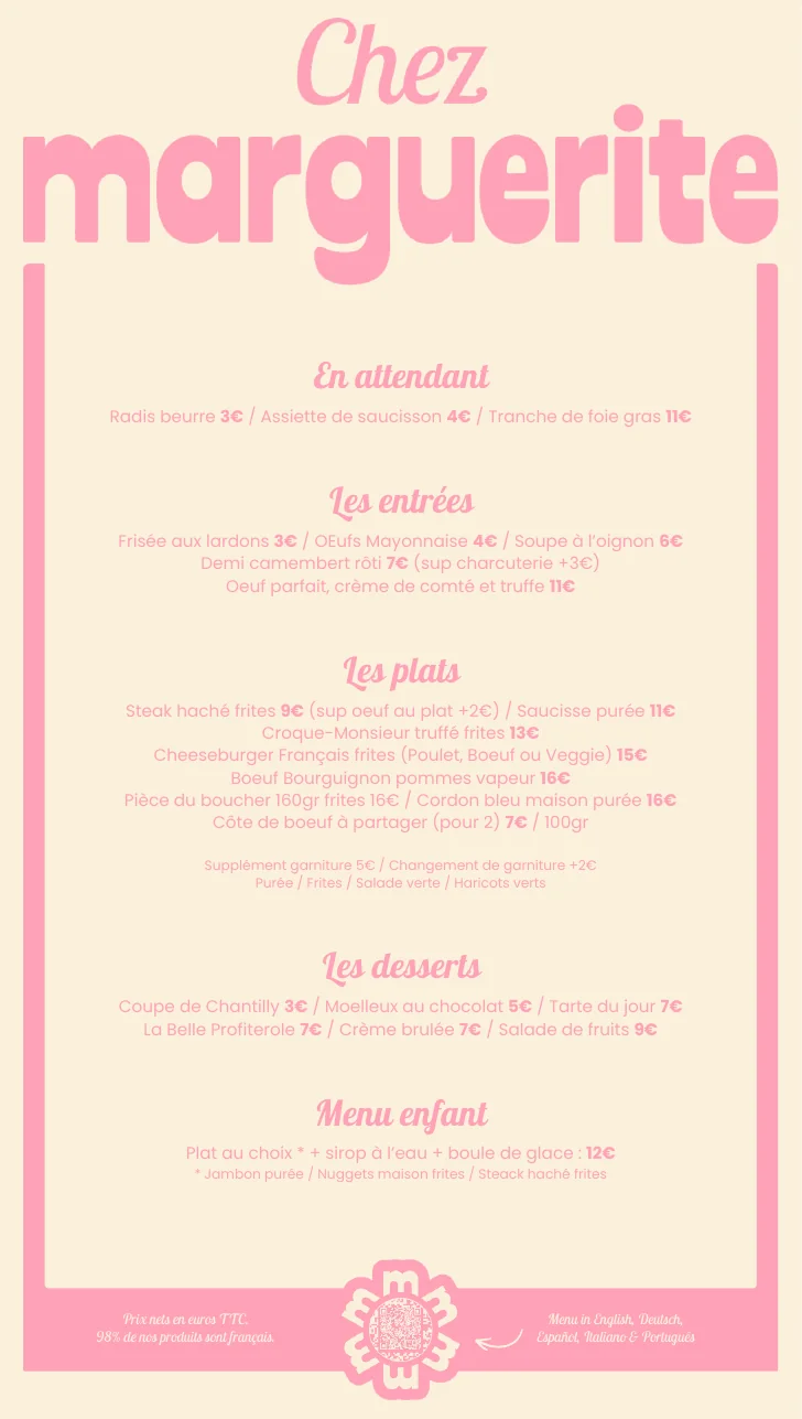 Marguerite — Rose, verso