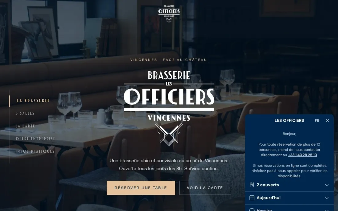 Site web Les Officiers — Vincennes