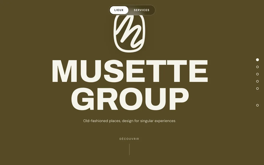 Site web Musette Group — groupe de restauration parisien